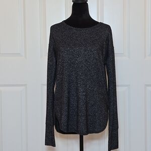 Athleta Size S Black And Gray Long Sleeve Top